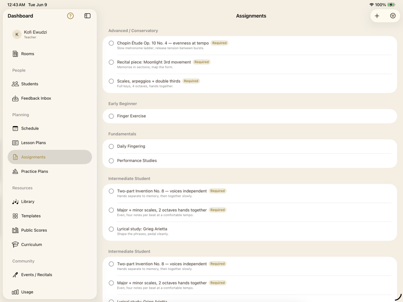 Assignments — SYNCopated